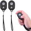 TSLBW Confezione da 2 telecomandi Bluetooth wireless per fotocamera, otturatore remoto per smartphone, controllo Bluetooth, compatibile con tutti i dispositivi iOS e Android, con 2 cordini