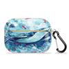 SEEKJOYS Custodia per Airpod con illustrazione di balena acquerello con portachiavi protettivo integrale guscio rigido Marine Whale compatibile con custodia di ricarica Apple AirPods Pro (oro)