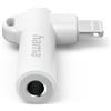 Hama Adattatore 90° Lightning - 3,5 mm Jack, Bianco