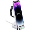 ラウダ Acefast Caricatore induttivo Qi 3in1 con supporto E15 15W (bianco)