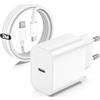 ZMHPJQ Caricabatterie USB C rapido per iPhone 17/17 Pro/17 Pro Max/16 Max/16e/15 Pro Max/15 Plus/iPadPro/Samsung, presa adattatore USB C caricatore rapido con cavo USB 2M