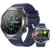 Domars AI Smartwatch Donna Uomo,1.43" HD Orologio Chiamate Bluetooth，Contapassi/Sport/Fitness Tracker，Monitoraggio Salute 24/7，Modalità Sportive,Impermeabile IP65 per Android e iOS (Blu)