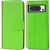 Verco Custodia per Google Pixel 8 Pro, custodia a libro per Pixel 8 Pro, funzione di carte di credito/supporto, colore: verde