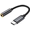NevPuose Adattatore audio USB C - Jack per cuffie da tipo C a 3,5 mm, convertitore audio portatile, design plug and play stabile | Connettore essenziale per smartphone, tablet, notebook, altri modelli. Riprodu