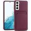 Verco Custodia Compatibile con Samsung Galaxy S22 Plus Cover, Custodia Protettiva con slot per carte per Samsung S22+ 5G Case Sottile in Silicone, Viola