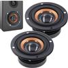 Generic Woofer di ricambio | 1 paio Home 2 Pollici Audio Woofer Subwoofer Ricambio | sinistro e Destro Altoparlante Parti Woofer per Giocare Giochi e Ascolto Musica