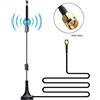 COVVY Antenna magnetica a doppia banda 12 DB Omnidirezionale 2.4G 5G/5.8G Antenna frusta - Connettore maschio SMA con cavo da 3 m - Estensione per telecamera di sicurezza CCTV IP FPV Drone