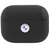 CG MOBILE BMW BMAP2SSLBK Custodia per AirPods Pro 2 Nero Geniune Leather Silver Logo