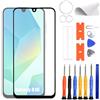 ERYNK Set di ricambio per Samsung Galaxy A16 in vetro frontale [con adesivo OCA] [senza schermo LCD/Screen] da 6,7 pollici con set di attrezzi