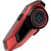 ERYUE Hysnox Interfono per Casco Moto Interfono per 10 Persone Casco Impermeabile IP65 Utenti di Caschi Moto, Batteria 900mAh, Rosso (#2)