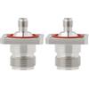 YINETTECH 2x Adattatore Per Cavo Coassiale RF Flangiato SMA Femmina A N Femmina 50 Ohm DC-11GHz 25x25mm Per Il Collegamento Di Sistemi Di Comunicazione Radio