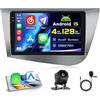 Hikity 4+128G Autoradio Android per Seat Leon 2005-2012(Left-hand drive) Wireless Carplay 9''Incell Schermo per Auto Android Auto WiFi Touchscreen Bluetooth5.0 GPS Retrocamera