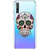 Mixroom - Cover Custodia Case In TPU Silicone Morbida Sfondo Trasparente Per HUAWEI P SMART S / Y8P Fantasia Teschio Messicano T450