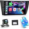 ETLFUCyber [2G+64G] Android Autoradio per BMW 3 Series 325i 328i 335i E90 E91 E92 E93 2005-2013 con Senza Fili Carplay e Android Auto, Autoradio Touch Screen HD da 9 pollici con GPS/WiFi/Bluetooth/EQ/FM RDS