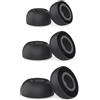 Feegow 3 paia di gommini auricolari di ricambio per AirPods Pro3, in silicone con isolamento acustico migliorato (S/M/L) (nero)
