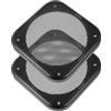 Ipetboom Copertura per Casse Acustiche Quadrata 4 Pollici in Ferro e Plastica Nera, Protezione Altoparlante e Subwoofer per Interno Auto, Installazione Semplice, Confezione 2 Pezzi