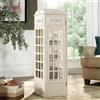 Tqoiozxa Libreria A Cabina Telefonica Libreria In Legno A 5 Ripiani Libreria Da Pavimento Mobiletto Portaoggetti A Cabina Telefonica Libreria Espositiva Con Porta In Acrilico Libreria Decorativa Organizer(B)