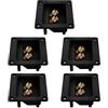 HEALSOPTHY 5 Pezzi Terminali a Vite per Scatola Altoparlante Nero in Pure Rame e Lega, Design Quadrato Salvaspazio e Facile Installazione per Subwoofer e Audio Auto