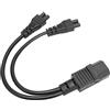 Akozon Spina di Alimentazione Sdoppiatore, IEC320 C14 da Maschio a Doppio Tappeto in Tela con Uncino Cavi per Cavi Cuciti a Maglia Grande C5 Femmina per Adattatore per Laptop 100‑250 V