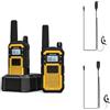 Retevis RB648 Walkie Talkie, Radio Bidirezionale Impermeabile IP67, Doppio PTT, 2000mAh, Walkie Talkie di Emergenza per Adulti per Cantieri (2 Pezzi) (Con cuffie tipo C)