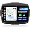 BXLIYER Android 14 IPS Autoradio Per Jeep Renegade (2015-2018) Radio GPS Nvaigation - 4G+64G - Integrato DSP/Carplay/Android Auto - Camera + MIC - DAB Volante WIFI 360-CAM Fast- Boot - 9 Pollici 2 Din