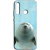 Mixroom - Cover Custodia Back case In TPU Silicone Morbida Per Motorola Moto One Vision Fantasia Foca con sorriso N1107