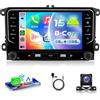 VECHTEL 8 CORE 6G+128G Autoradio Android 15 per VW Golf 5 6 Passat Jetta Caddy EOS T5 Tiguan Touran CC Polo, 7'' HD IPS Touchscreen co Carplay Android Auto GPS Wi-Fi USB Tipo-C Bluetooth FM RDS Camera