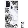 HopMore Marmo Cover per Samsung Galaxy A21S Silicone Morbido Disegni Marble Bianca Belle Custodia per Samsung A21S Case Morbide Antiurto Gomma Protettiva Molle - Fiore B