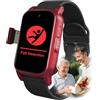 VCYEX Intelligente Con Rilevamento Delle Cadute Bracciale Sos Anziani Salvavita Con Localizzazione GPS, Smartwatch, Facile Da Usare, Adatto A Persone Con DemenzaRed,1.25 * 0.57 * 2.22inch