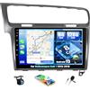 SIXTOP 6+128G 8 Core Android 15 Autoradio Bluetooth per Volkswagen Golf 7 2013-2018 con Wireless Carplay Android Auto, Autoradio 2 DIN Schermo HD 10 con GPS WiFi DAB+/FM/RDS EQ HIFI SWC+AHD Retrocamera Auto