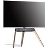 FITUEYES Supporto TV da Pavimento per 55 - 78 Regolazione Angolo ± 20° Porta TV da Terra Mobile Portata Massima 45kg Serie Picasso