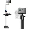 Whemyreat Supporto per proiettore regolabile in altezza, base in metallo pesante per proiettore, a forma di L, con rotazione a 360°, per laptop, proiettore, fotocamera, portata 5 kg, 90-135 cm