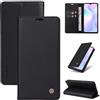 Ttianfa Compatibile con Huawei Honor 7s PU Pelle Portafoglio Flip Cover Slot per Schede (2+1 lavatore a scheda) Magnetica Antiurto Supporto Fibbia Custodia-Nero