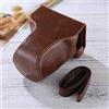 CWONCONGOIN Protezione Sostitutiva per Fotocamera Borsa Custodia in Cuoio Pieno Fotocamera PU Corpo con Cinghia per for Canon EOS M6
