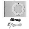 Ejoyous Lettore MP3, Lettore Multimediale Portatile di Musica Digitale Mini Lettore di Clip Posteriori con Auricolare e Cavo USB per la Corsa Sportiva (SILVER)
