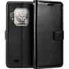 Shantime Custodia portafoglio in pelle per Cubot Kingkong X - Nero | 6.58 Custodia flip magnetica in stile business con fessure per carte, cornice per foto e portafoglio nascosto