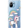 Mixroom - Cover Custodia Case In TPU Silicone Morbida Sfondo Trasparente Per Xiaomi Redmi 13C 4G Fantasia Unicorno e arcobaleni U809