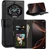 UOGNADGD Custodia flip in similpelle per Doogee S119 - Nero | 6.72 Custodia portafoglio folio con fessure per carte, chiusura magnetica, funzione stand e blocco RFID