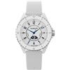 KAVVO Oyster Mini Smartwatch Bluetooth da donna da 38 mm, display AMOLED da 2,8 cm, lunetta girevole, fitness tracker con salute femminile, cardiofrequenzimetro nel sangue (bianco ceramico)