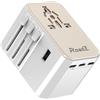 RoadZ Reiseadapter Weltweit, Universal Reiseestecker with 2 USB, 3 USB- C und 1AC Steckdose, 30 W Internationaler Steckdosadapter Universal Adapter für Deutschland USA England Australia
