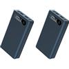 ISTOVO 2X 6X18650 Caricabatterie Box Power Bank Case 18650 Caricabatterie Box per Carica Cellulare, Carica Standard Nero