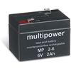 akku-net Batteria al piombo akku-net (multipower) MP2-6, 6V, Lead-Acid