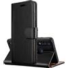 AMAZE!UK Custodia per Motorola Moto G8 Power Lite Custodia in pelle Flip Wallet Slim Book Magnetic Stand Phone Cover (nero)