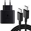 DewGulf Caricabatterie rapido USB-C 45W Nano, alimentatore compatto universale con cavo 2M | compatibile con iPhoneSamsung GalaxyGoogle PixeliPadMacBookHuaweiSwitch | Adattatore di alimentazione PD
