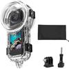 Birgipar Custodia invisibile per Insta360 X5, impermeabile fino a 60 m, custodia invisibile per fotografia subacquea, custodia protettiva X5 con accessori per staffa