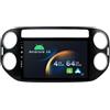 YUNTX [2+64G] Android 16 2 Din Radio con navigazione per VW Ti-guan (2010-2015):[Integrato CarPlay/Android Auto/DSP/GPS]-IPS 9 Touch Screen-DAB/Bluetooth 5.0/Controllo del volante/Mirror-Link