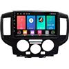 Generico Sistema di navigazione GPS Android per Nissan NV200 (2011-2018) - Stereo Bluetooth touchscreen da 9, Carplay e Android Auto, comandi al volante, telecamera DAB RDS