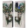Head Case Designs Licenza Ufficiale Riza Peker Cervo Vita Selvaggia Animale Astratto Custodia Portafoglio in Pelle Compatibile con Samsung Galaxy A21s (2020)