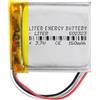 Liter energy battery Batteria 3 cavi 502323 LiPo 3.7V 150mAh 0.555Wh 1S 5C Liter Energy Battery Ricaricabile con PCM termistore NTC Smartwatch Elettronica - Non adatto per Radiocomando 25x23x5mm (3P|150mAh|502323)