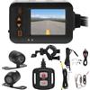 Aramox Telecamera DVR per Moto, Registratore di Guida per Moto da 2 Pollici Obiettivo HD 1080P + 720P Registrazione in Loop DVR Dash Cam Impermeabile